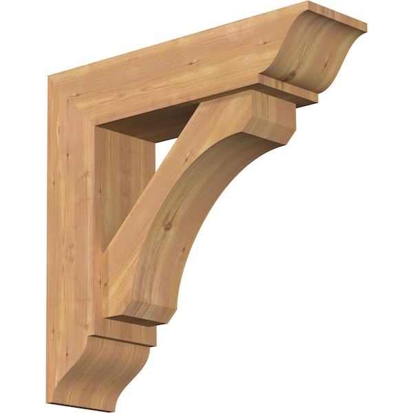 Ekena Millwork Legacy Traditional Smooth Bracket w/ Offset Brace, Western Red Cedar, 7 1/2"W x 28"D x 28"H BKT0806X28X28LEC01SWR - main